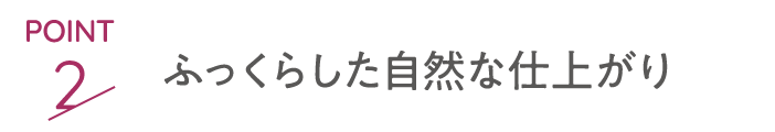 POINT2 ふっくらした自然な仕上がり